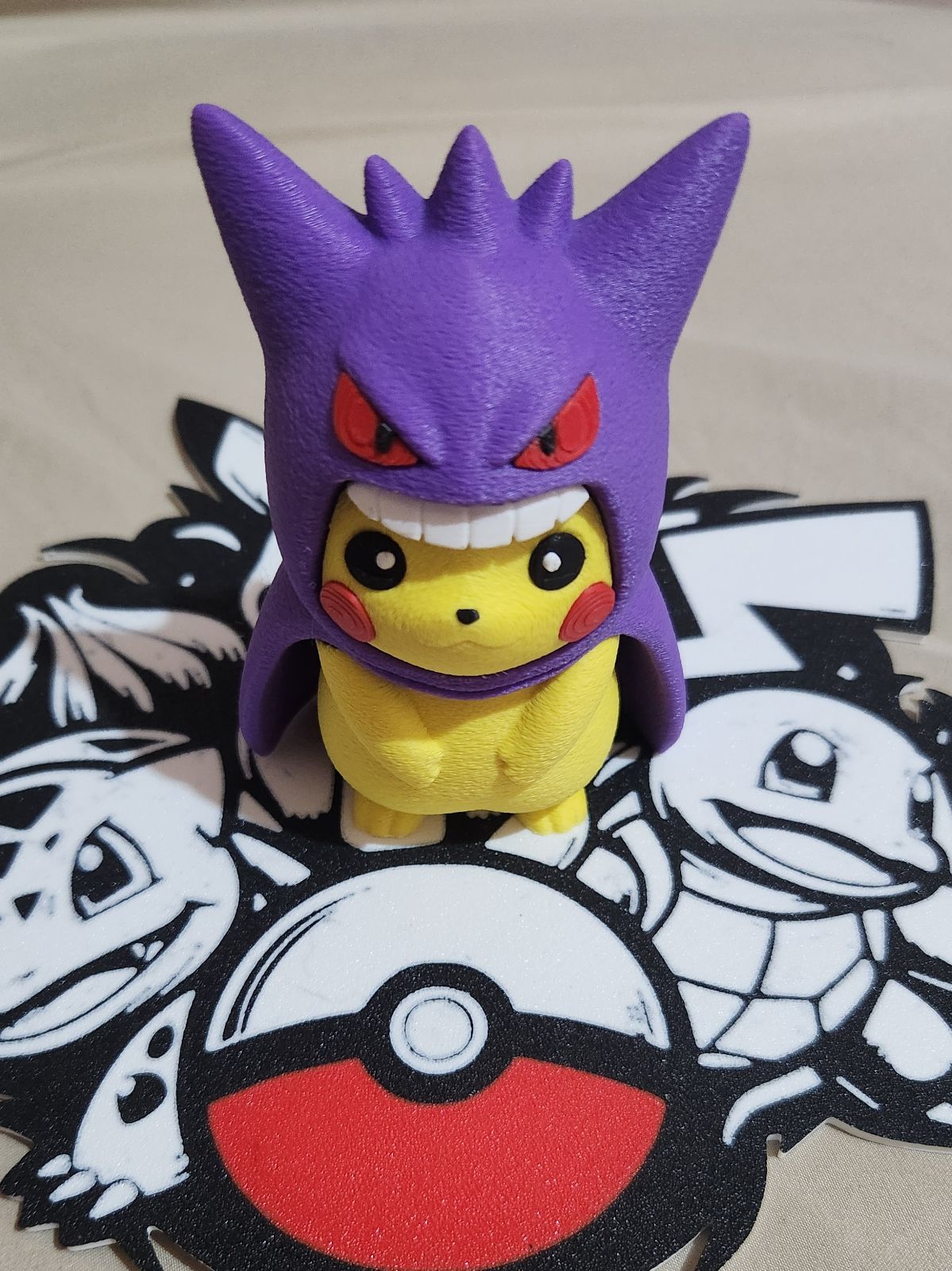 Pickachu Gengar Poncho 3D Printed